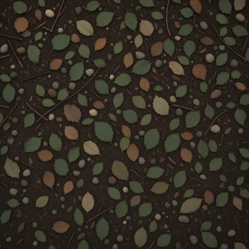 fine decomposed leaf litter - realistic game material color texture