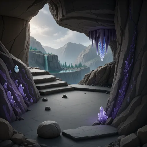 cavern landscape background - realistic game material color texture