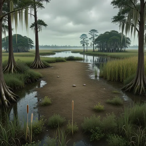 swamp landscape background - realistic game material color texture