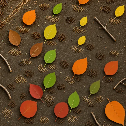 brown woodland soil - realistic game material color texture