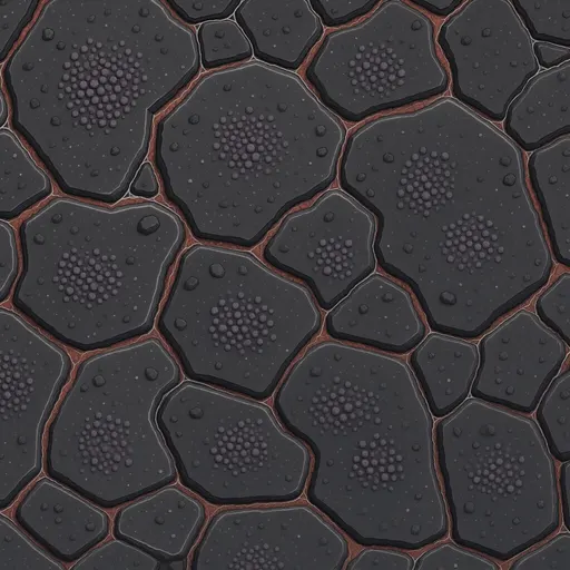 dark basalt - simplified stylized game art with clear material shapes