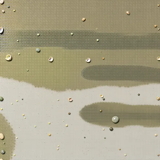 wet compact sand - hand-painted game texture with readable brush shapes