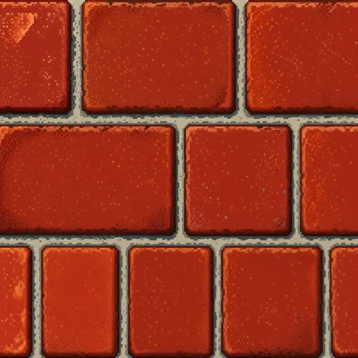 red brick - crisp pixel-art texture
