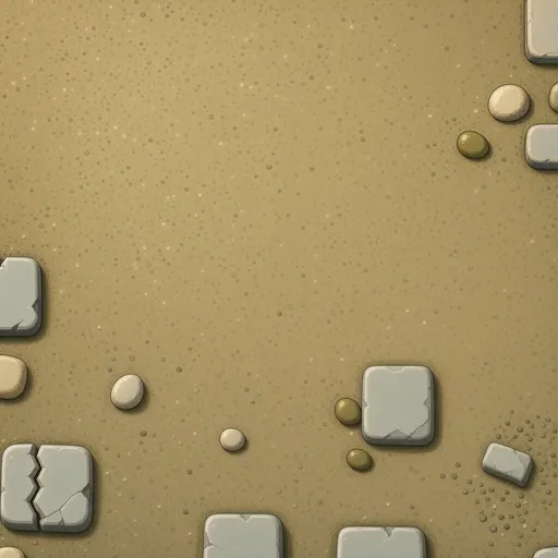 dry packed earth - simplified stylized game art with clear material shapes