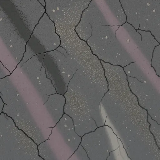 dusty asphalt - simplified stylized game art with clear material shapes