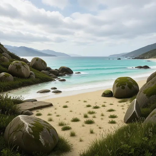 coastal landscape background - realistic game material color texture