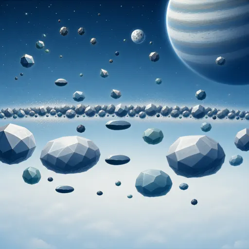 asteroid field - hand-painted game art