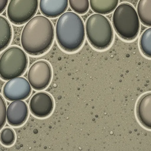 small coastal pebbles - hand-painted game texture with readable brush shapes