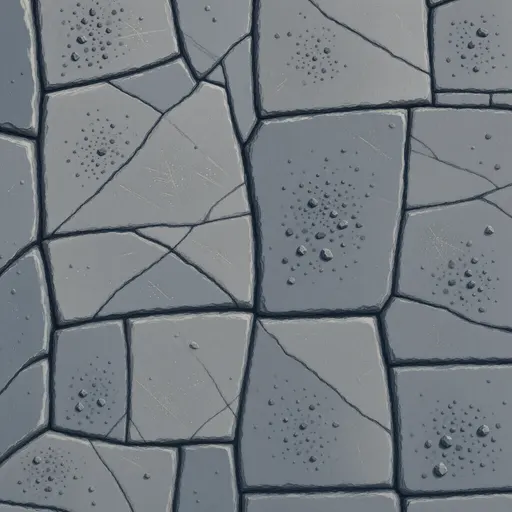 grey limestone floor - hand-painted game texture with readable brush shapes