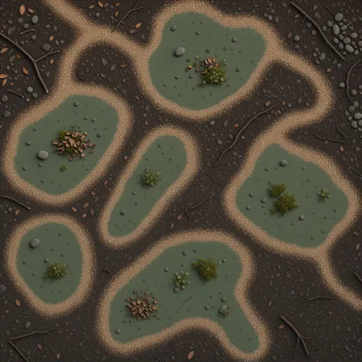 fine decomposed leaf litter - realistic game material color texture