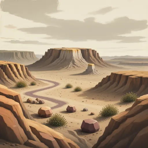 desert landscape background - hand-painted game texture with readable brush shapes