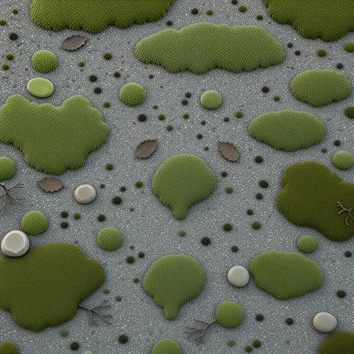 fine grey gravel - simplified stylized game art with clear material shapes