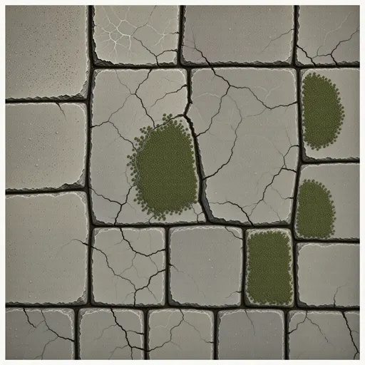 worn flat paving stones - realistic game material color texture