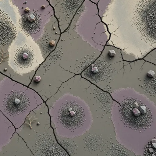 fine grey rubble - simplified stylized game art with clear material shapes