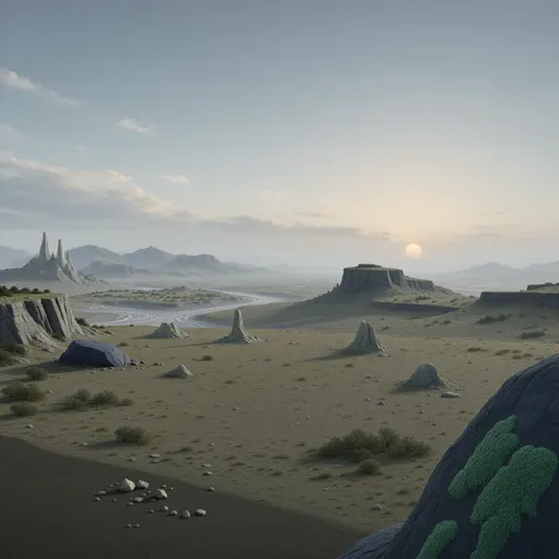 alien landscape background - realistic game material color texture