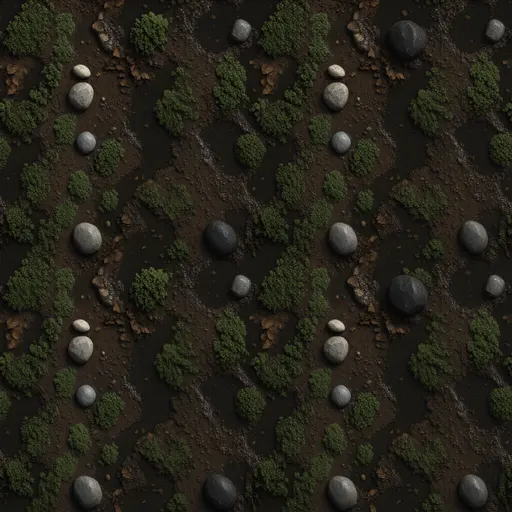 wet muddy earth - realistic game material color texture