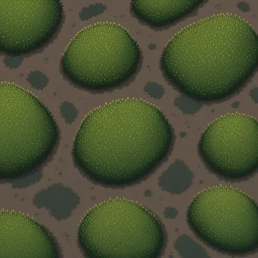 low marsh moss - hand-painted game texture with readable brush shapes