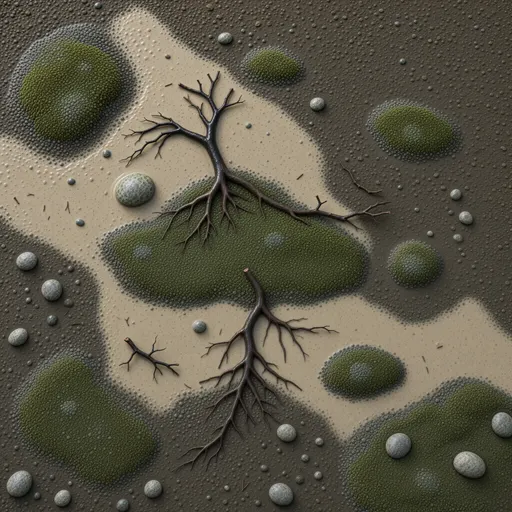 wet muddy earth - realistic game material color texture