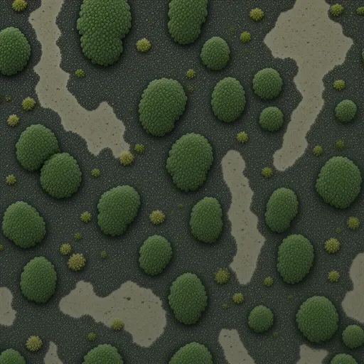 low marsh moss - simplified stylized game art with clear material shapes
