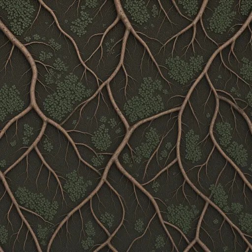 fine root-covered soil - realistic game material color texture