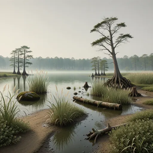 swamp landscape background - realistic game material color texture