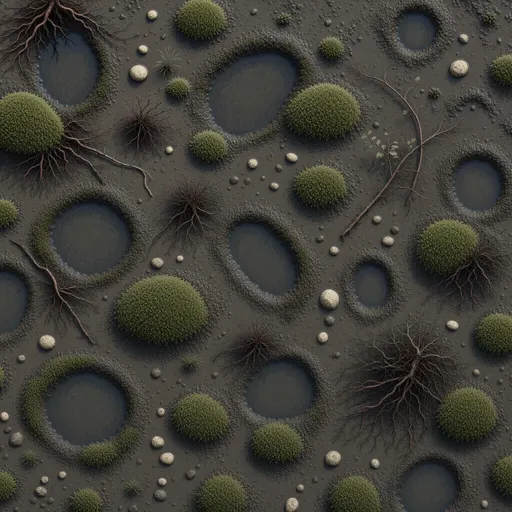 wet muddy earth - realistic game material color texture