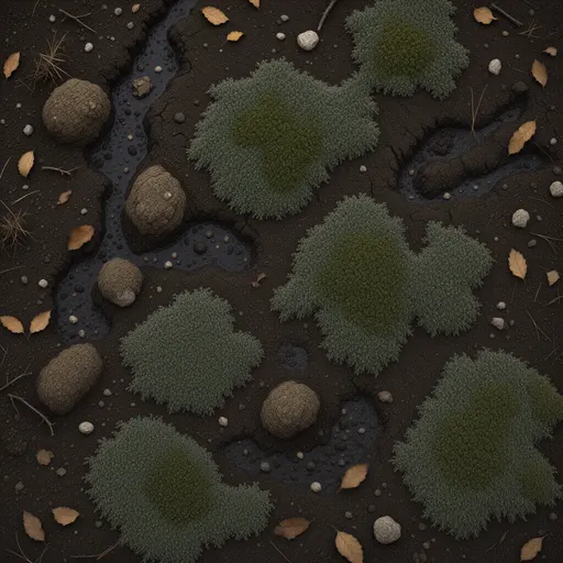 dark peat soil - realistic game material color texture