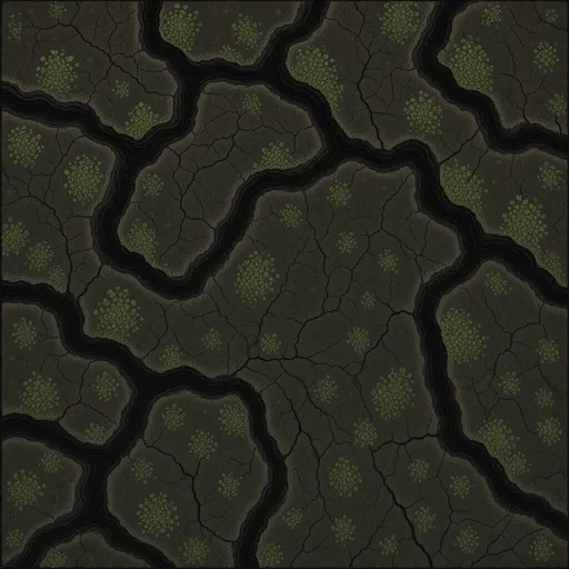 dark peat soil - hand-painted game texture with readable brush shapes