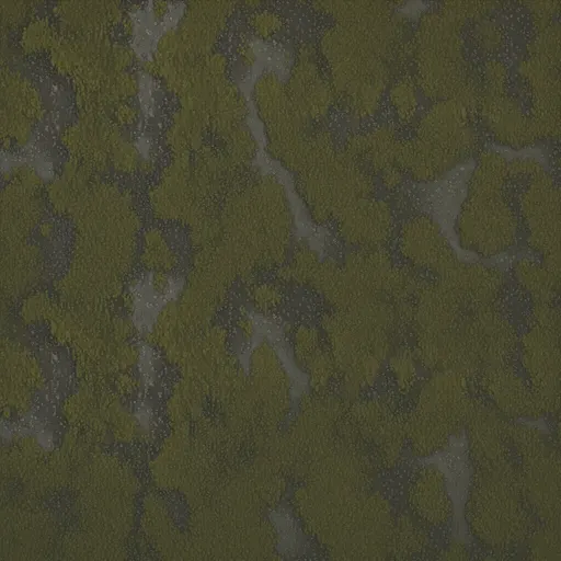 low marsh moss - hand-painted game texture with readable brush shapes