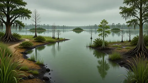 swamp landscape background - realistic game material color texture