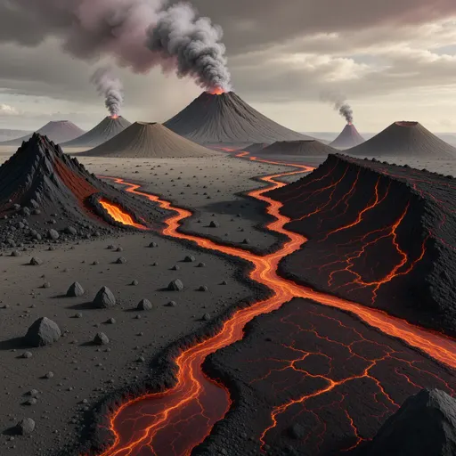 volcanic landscape background - realistic game material color texture