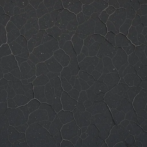 cracked obsidian ground - realistic game material color texture