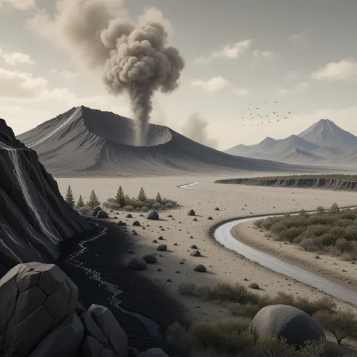 volcanic landscape background - realistic game material color texture