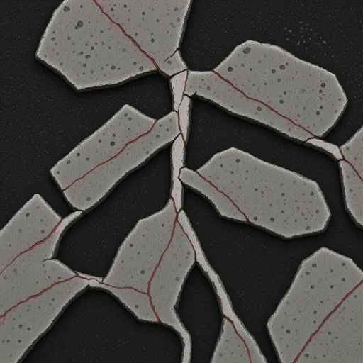 dark basalt - hand-painted game texture with readable brush shapes