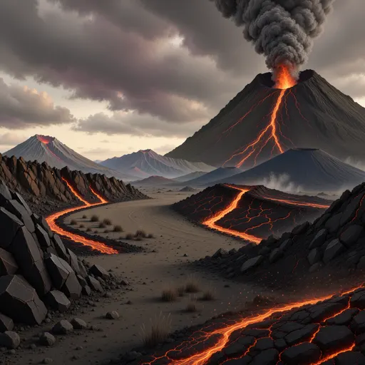 volcanic landscape background - realistic game material color texture