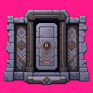 door locked, intact