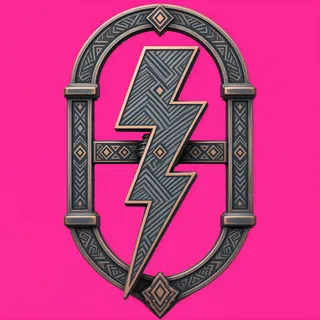lightning bolt, ornate design