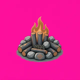 campfire, plain design