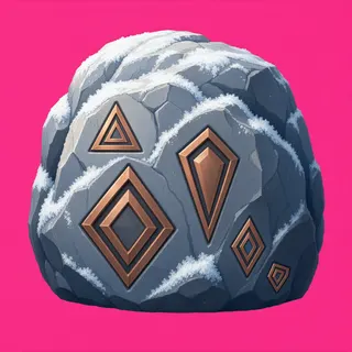 frosted large boulder
