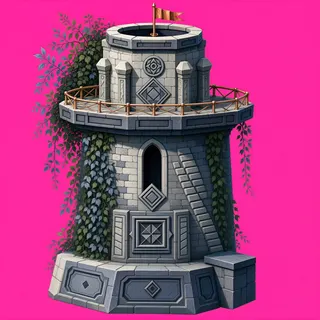 overgrown watchtower