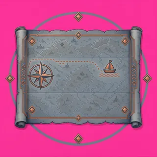 treasure map, plain design