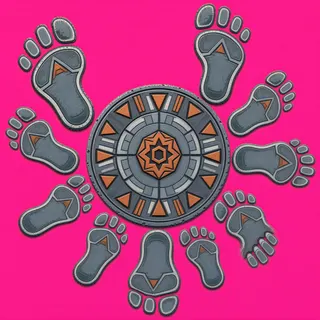 footprints, clustered arrangement