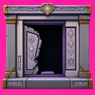 door open, damaged