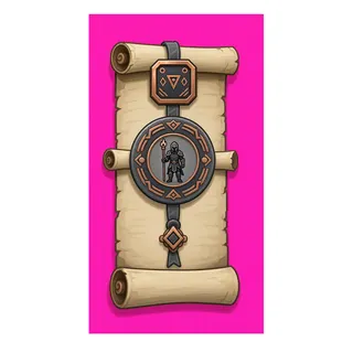 quest scroll, plain design