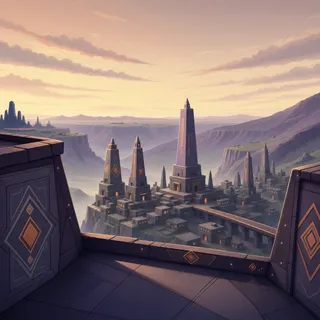 border overlook at dusk