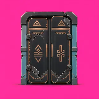 door closed, damaged