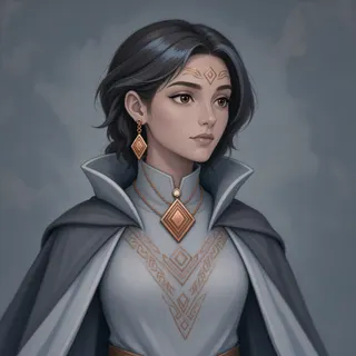 original adult healer, calm expression