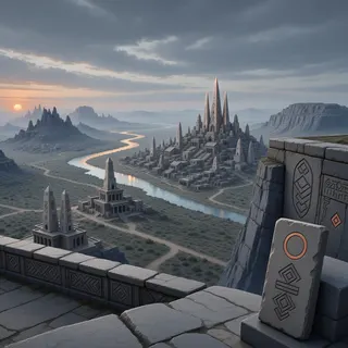 border overlook at daybreak