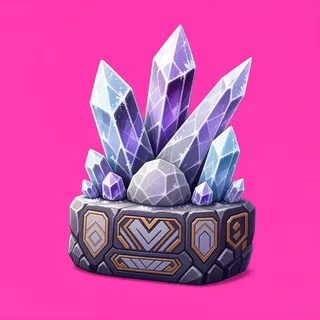 frosted crystal cluster