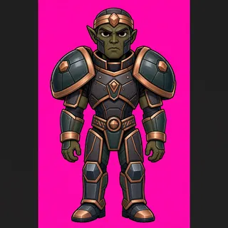 original adult armored enemy, facing south